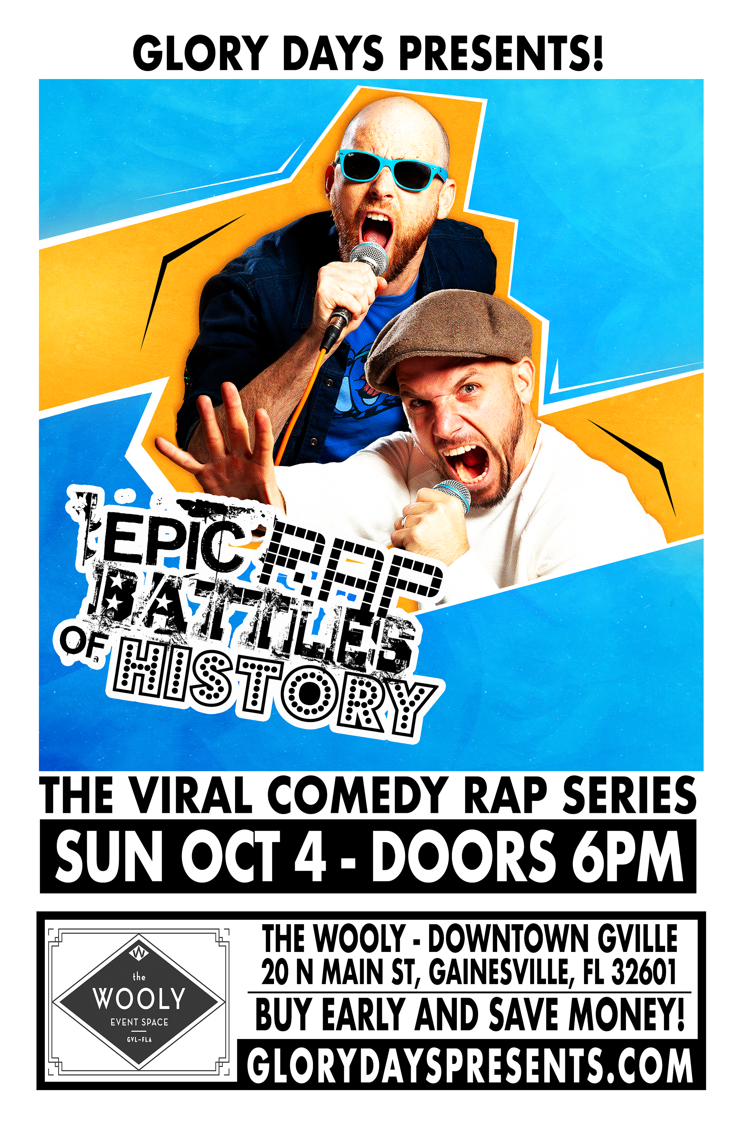Sun. 10.4 - Epic Rap Battle Of History — Top Secret Events